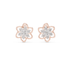 Luxury Petal Motif Diamond Earrings