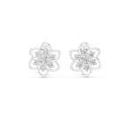 Luxury Petal Motif Diamond Earrings