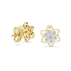 Luxury Petal Motif Diamond Earrings