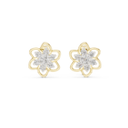 Luxury Petal Motif Diamond Earrings
