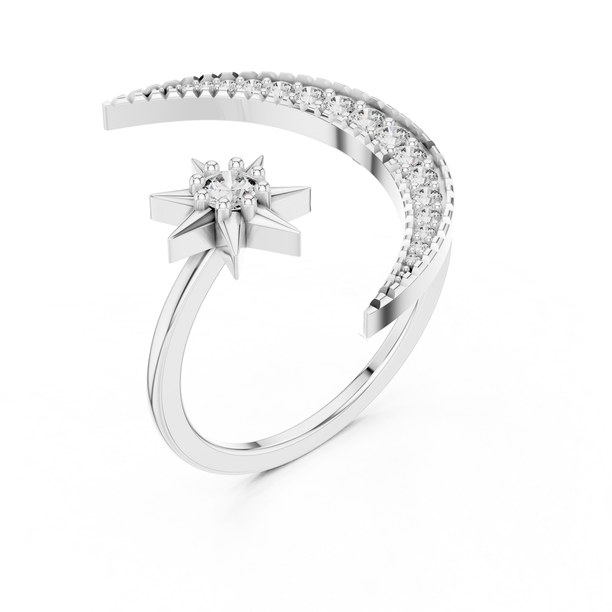 Lunar Elegance Diamond Band