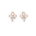 High-End Floral Ribbon Diamond Earrings