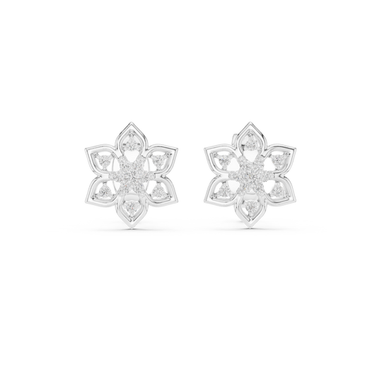 Premium Gold Star Design Diamond Stud Earrings Gift
