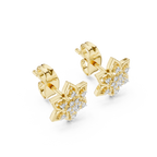 Premium Gold Star Design Diamond Stud Earrings Gift