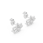 Celestial Lotus Marquise Diamond Stud Earrings