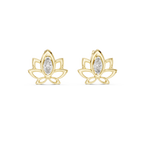 Celestial Lotus Marquise Diamond Stud Earrings
