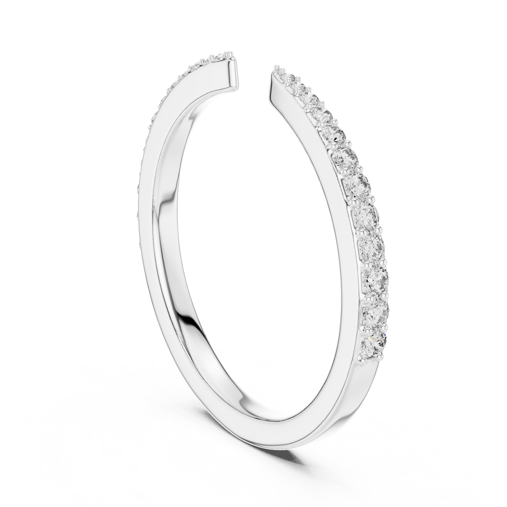 Sleek Spark Diamond Ring