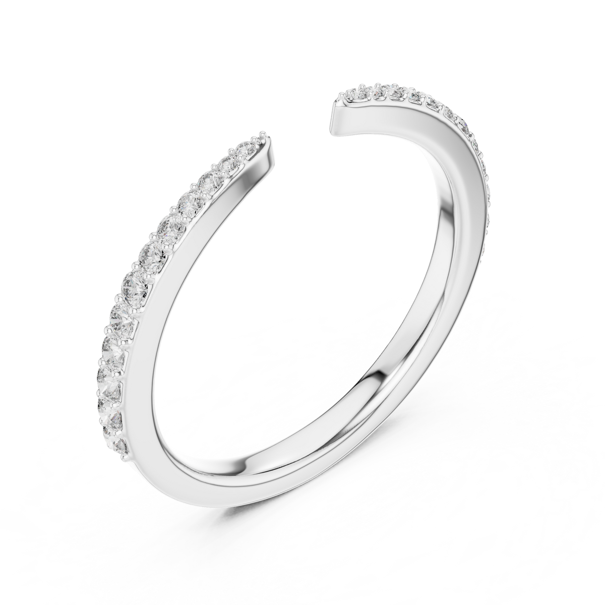 Sleek Spark Diamond Ring