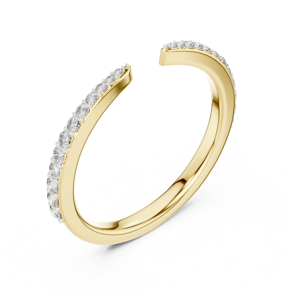 Sleek Spark Diamond Ring