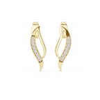 Elegant Vine Curve Diamond Earrings