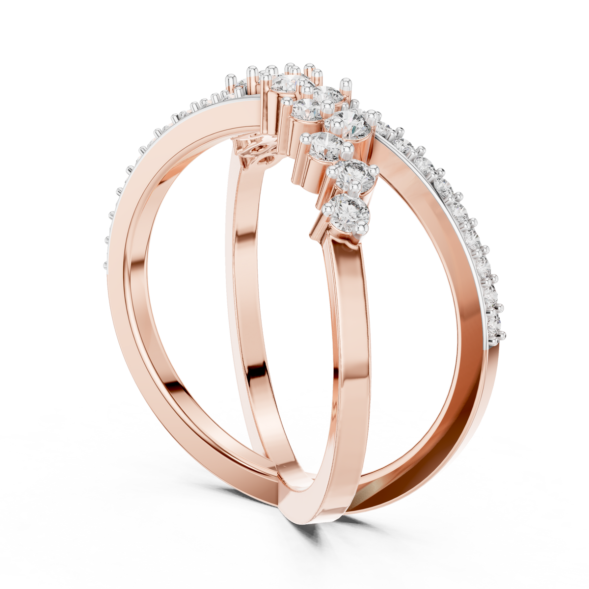 Twisted Elegance Diamond Band