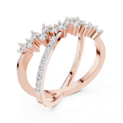 Twisted Elegance Diamond Band