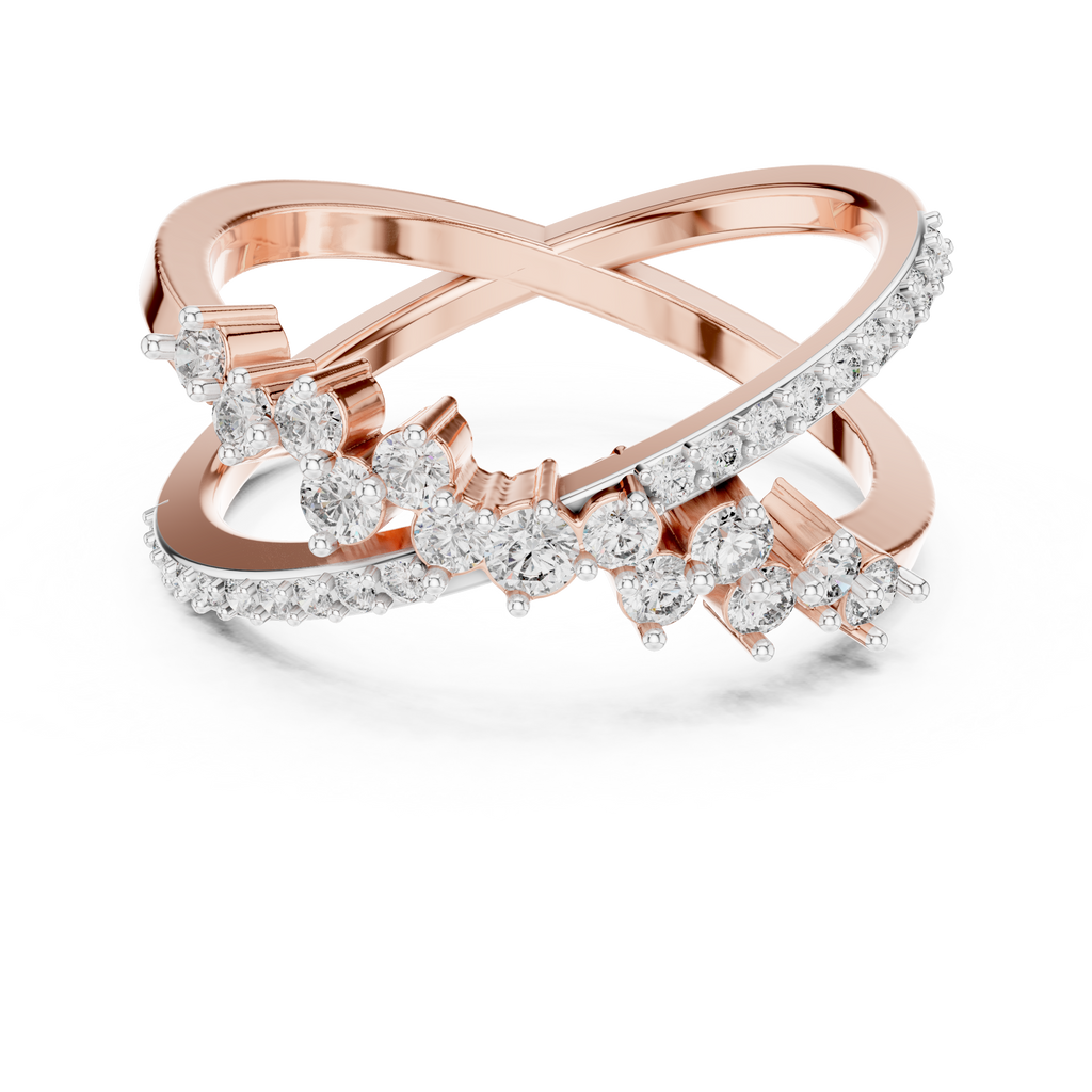 Twisted Elegance Diamond Band