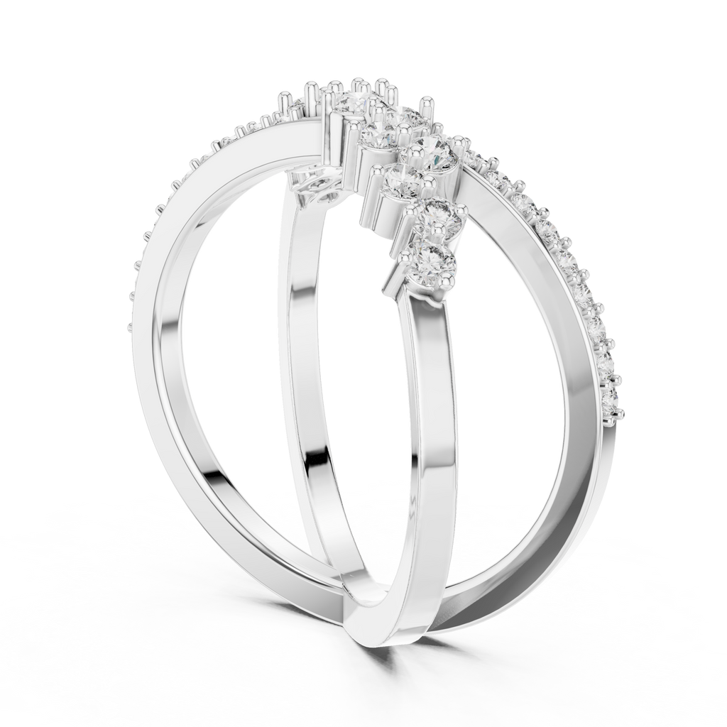 Twisted Elegance Diamond Band