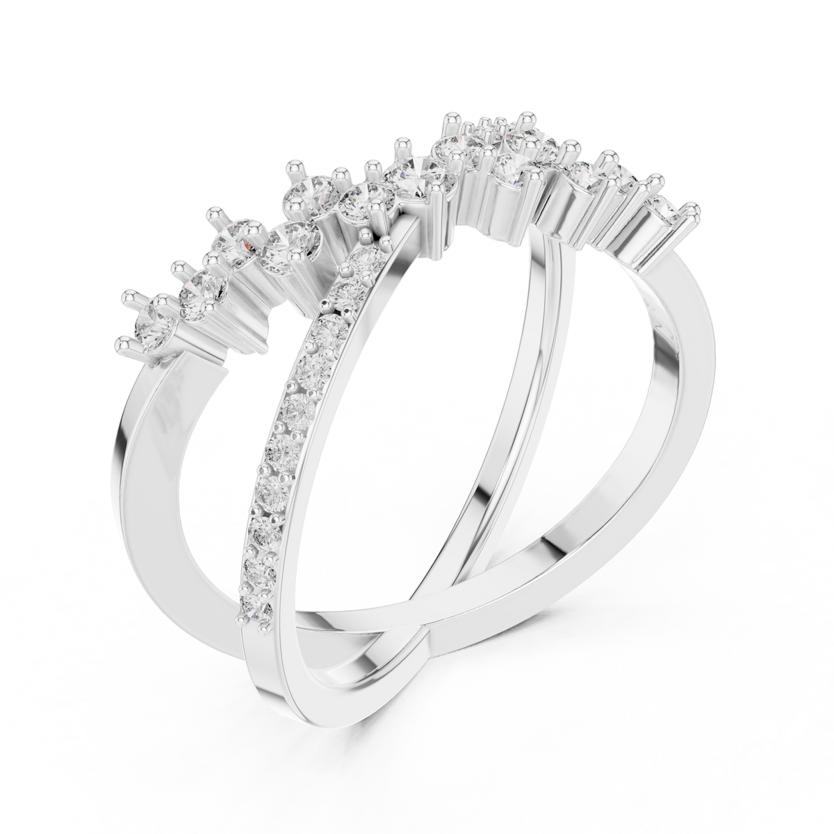 Twisted Elegance Diamond Band