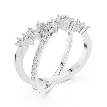 Twisted Elegance Diamond Band