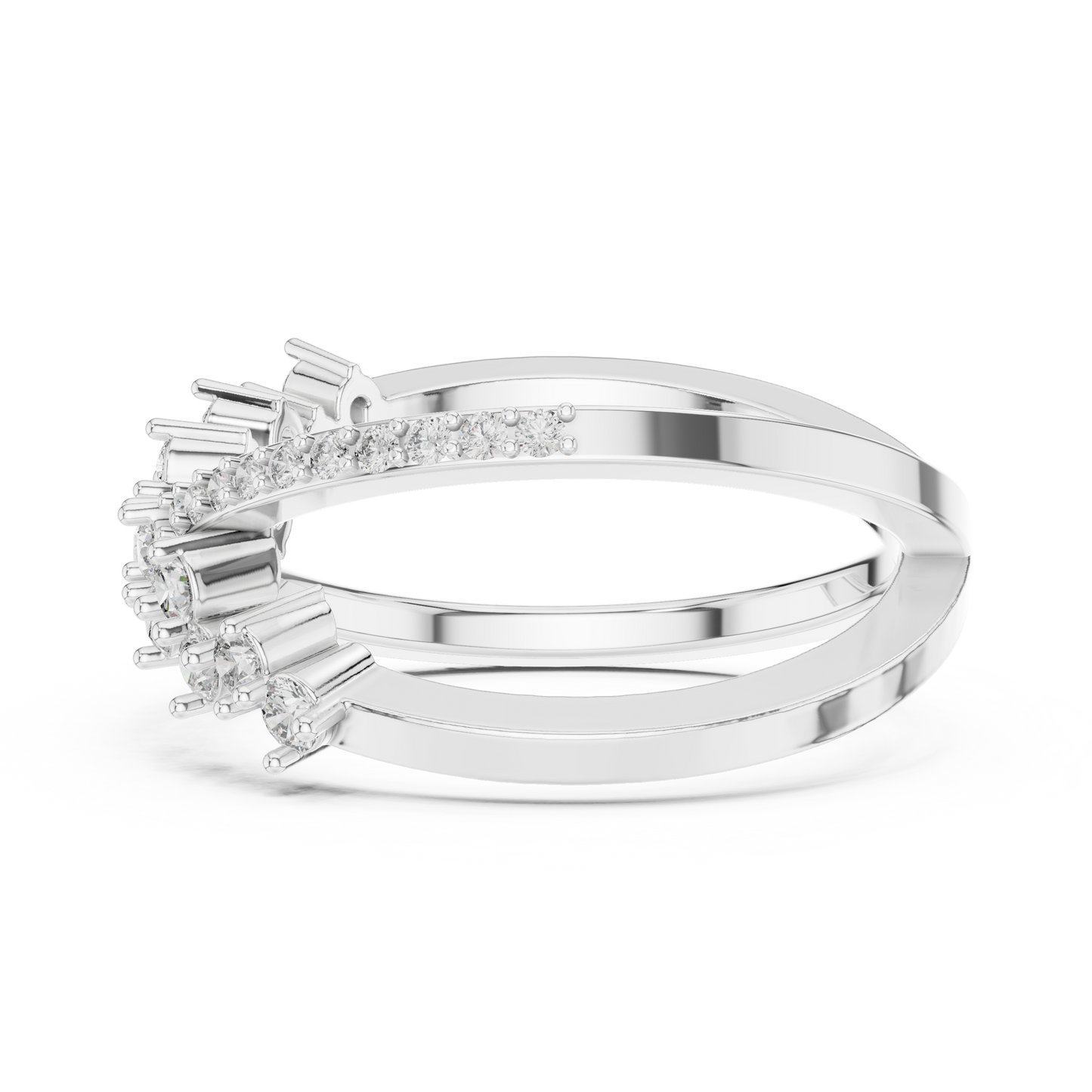 Twisted Elegance Diamond Band
