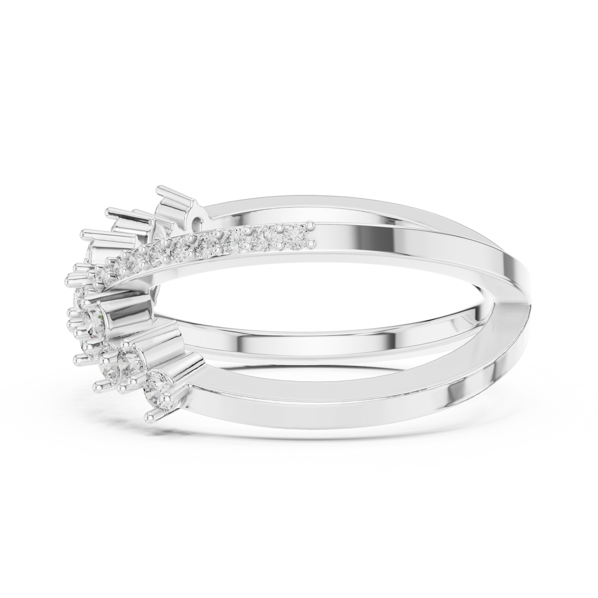 Twisted Elegance Diamond Band
