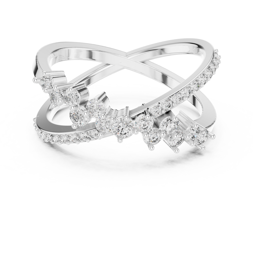 Twisted Elegance Diamond Band