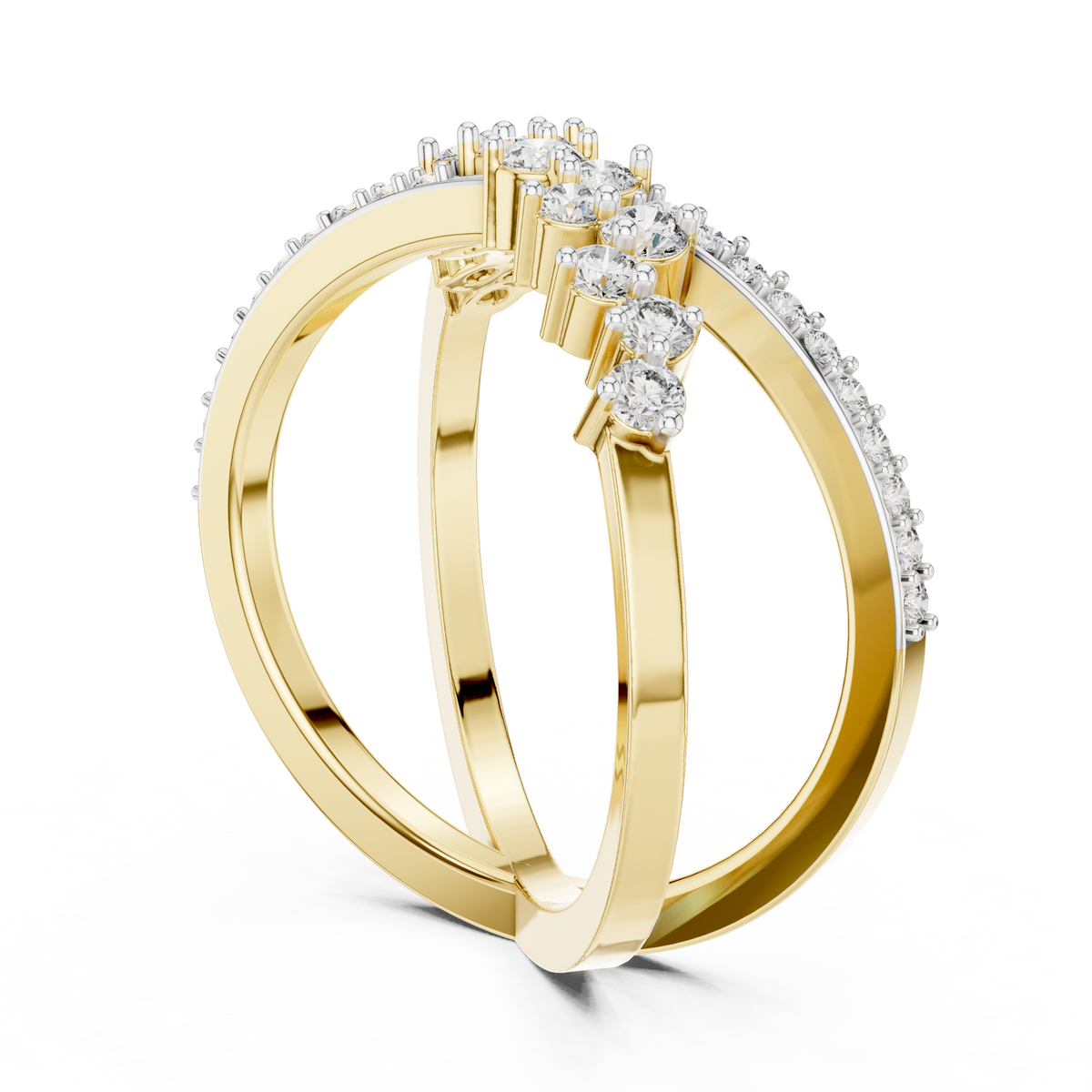 Twisted Elegance Diamond Band