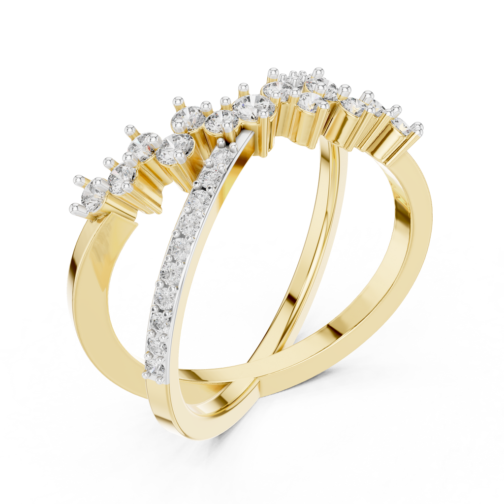Twisted Elegance Diamond Band