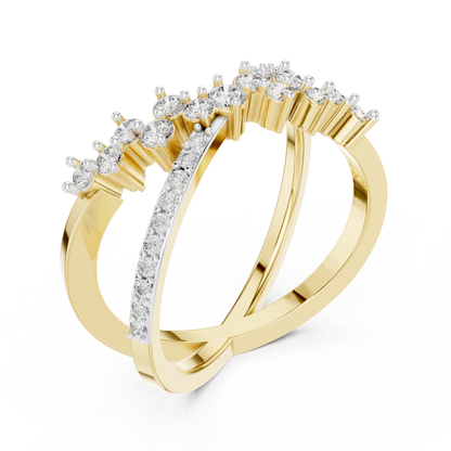 Twisted Elegance Diamond Band