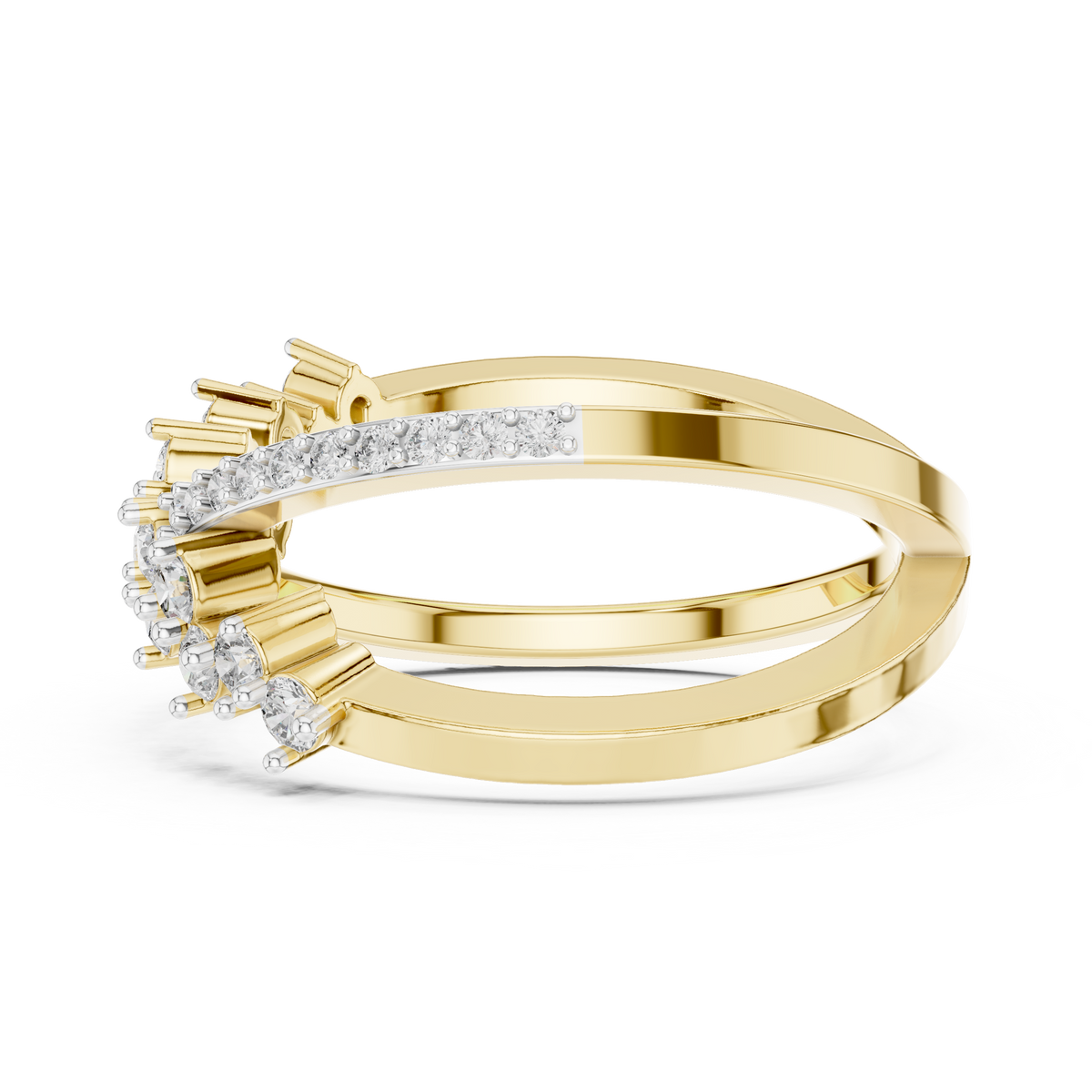 Twisted Elegance Diamond Band