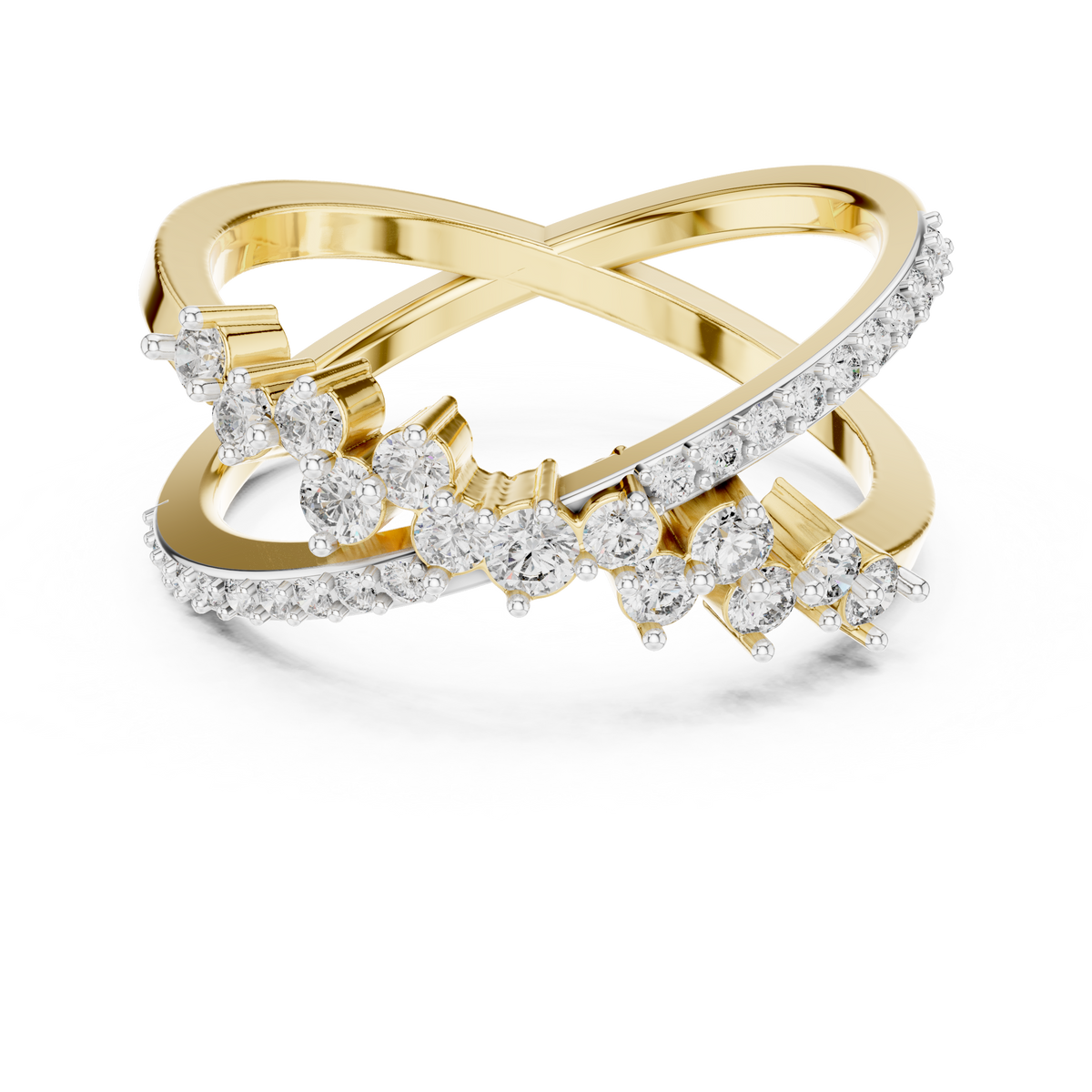 Twisted Elegance Diamond Band