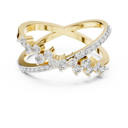 Twisted Elegance Diamond Band