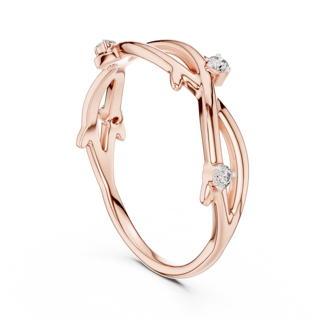 Golden Branch Elegance Ring