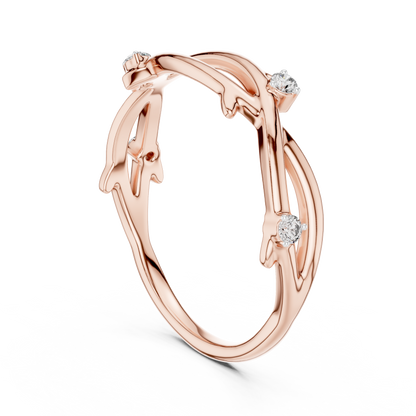 Golden Branch Elegance Ring