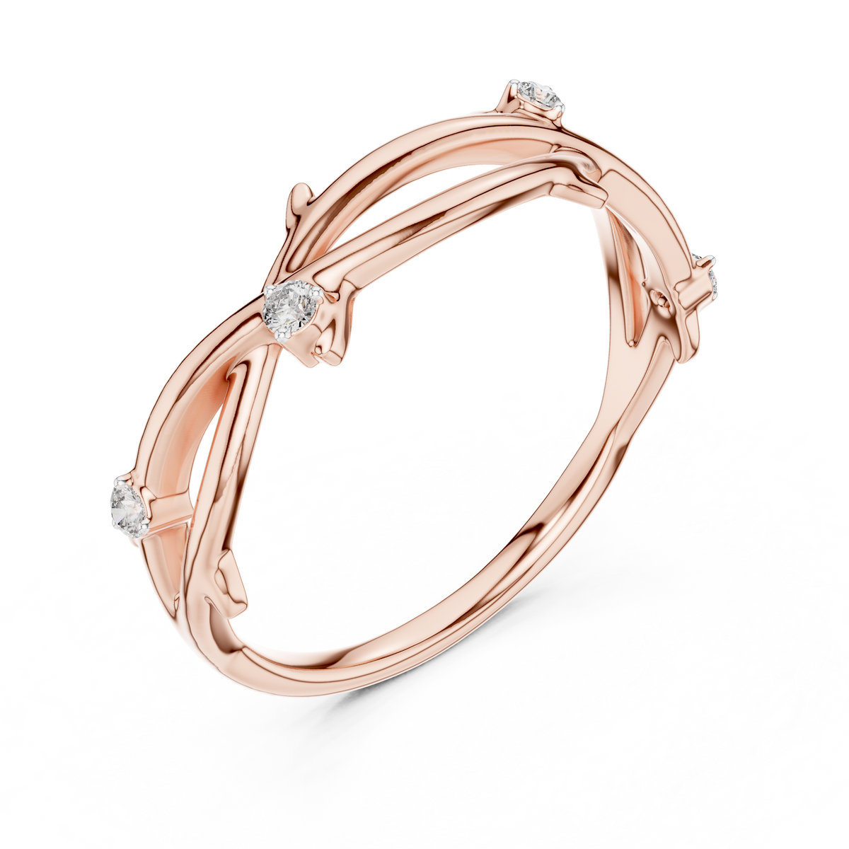 Golden Branch Elegance Ring