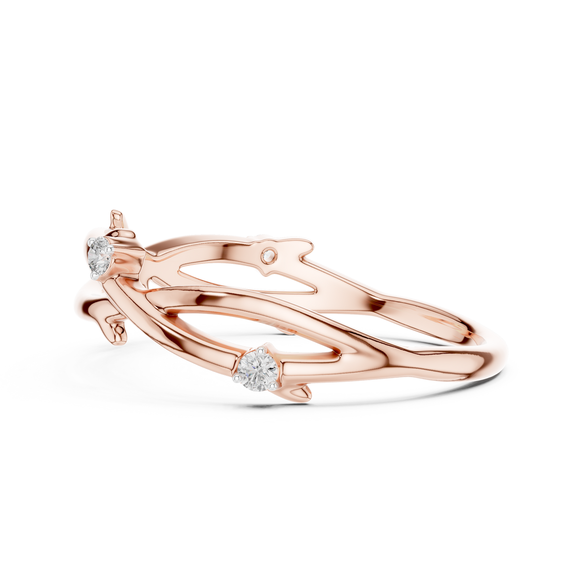 Golden Branch Elegance Ring