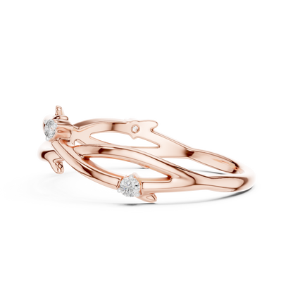 Golden Branch Elegance Ring