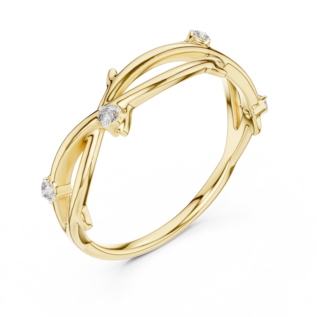 Golden Branch Elegance Ring