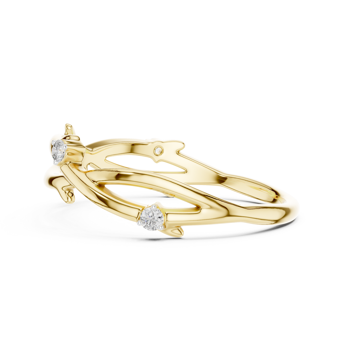 Golden Branch Elegance Ring