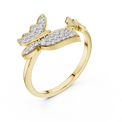 Butterfly Bloom Diamond Ring