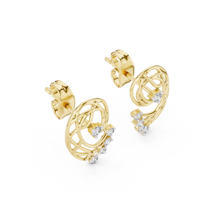 Elegant Gold Earrings with Diamonds | Timeless Fine Jewelry