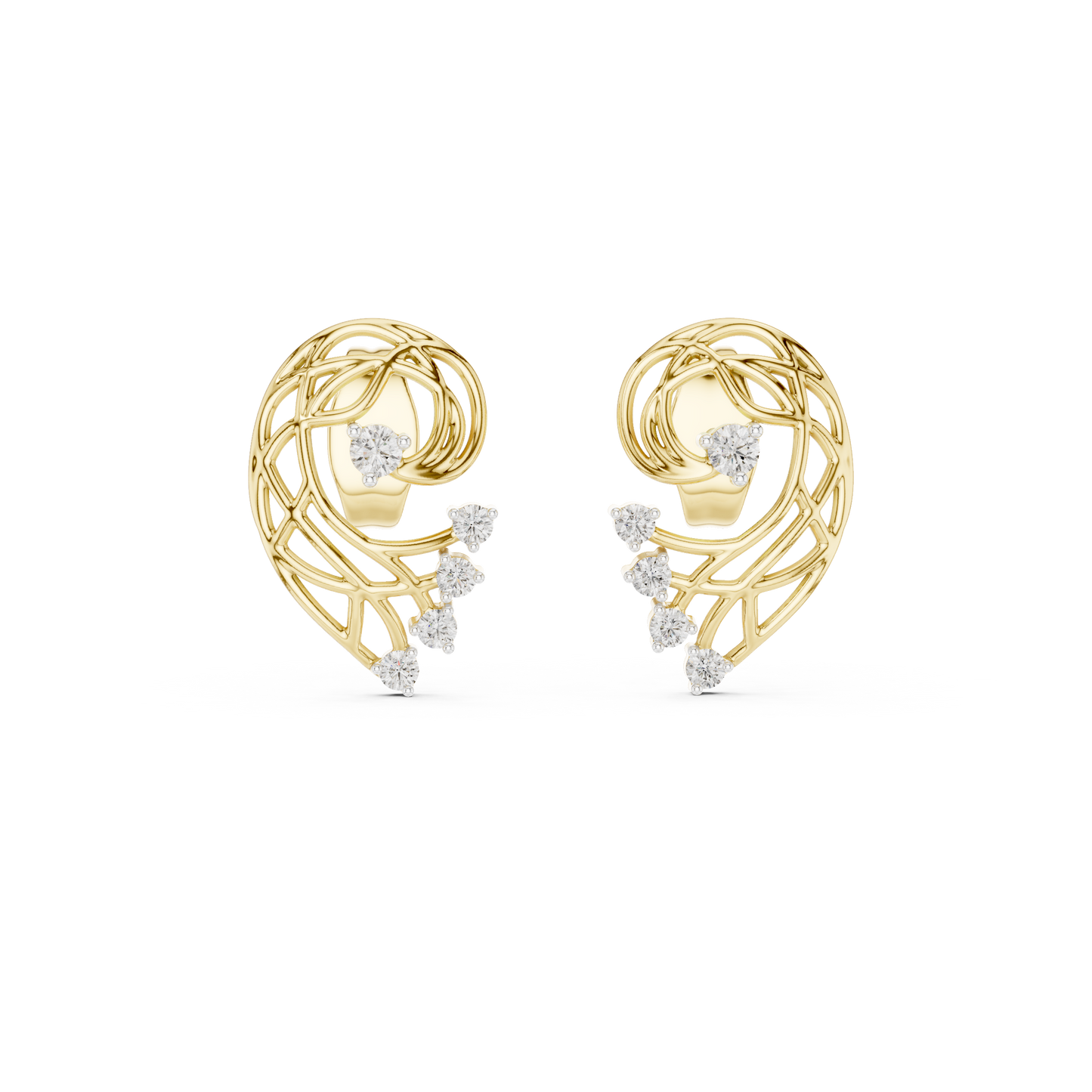 Elegant Gold Earrings with Diamonds | Timeless Fine Jewelry