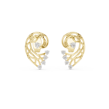 Elegant Gold Earrings with Diamonds | Timeless Fine Jewelry