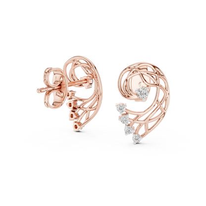Elegant Gold Earrings with Diamonds | Timeless Fine Jewelry