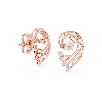 Elegant Gold Earrings with Diamonds | Timeless Fine Jewelry