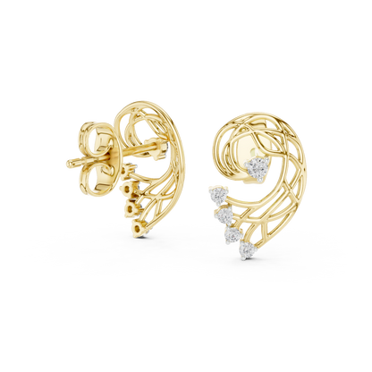 Elegant Gold Earrings with Diamonds | Timeless Fine Jewelry