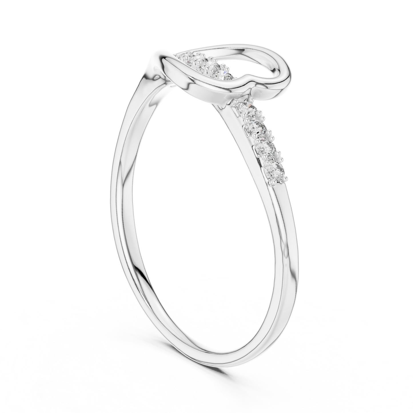 Heartline Glow Diamond Ring