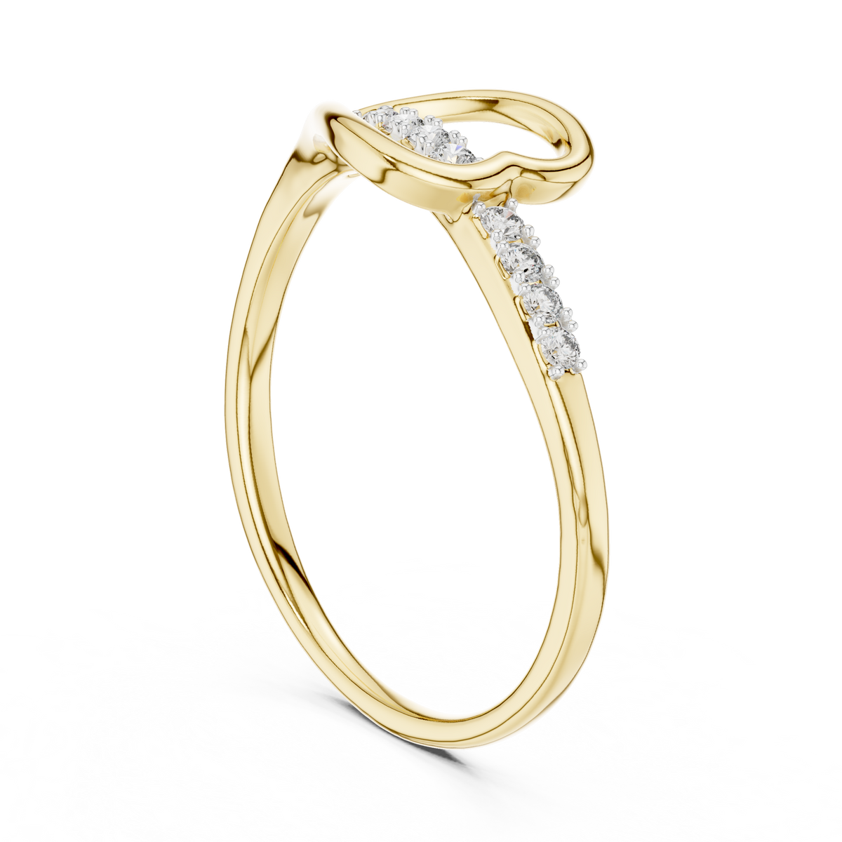 Heartline Glow Diamond Ring
