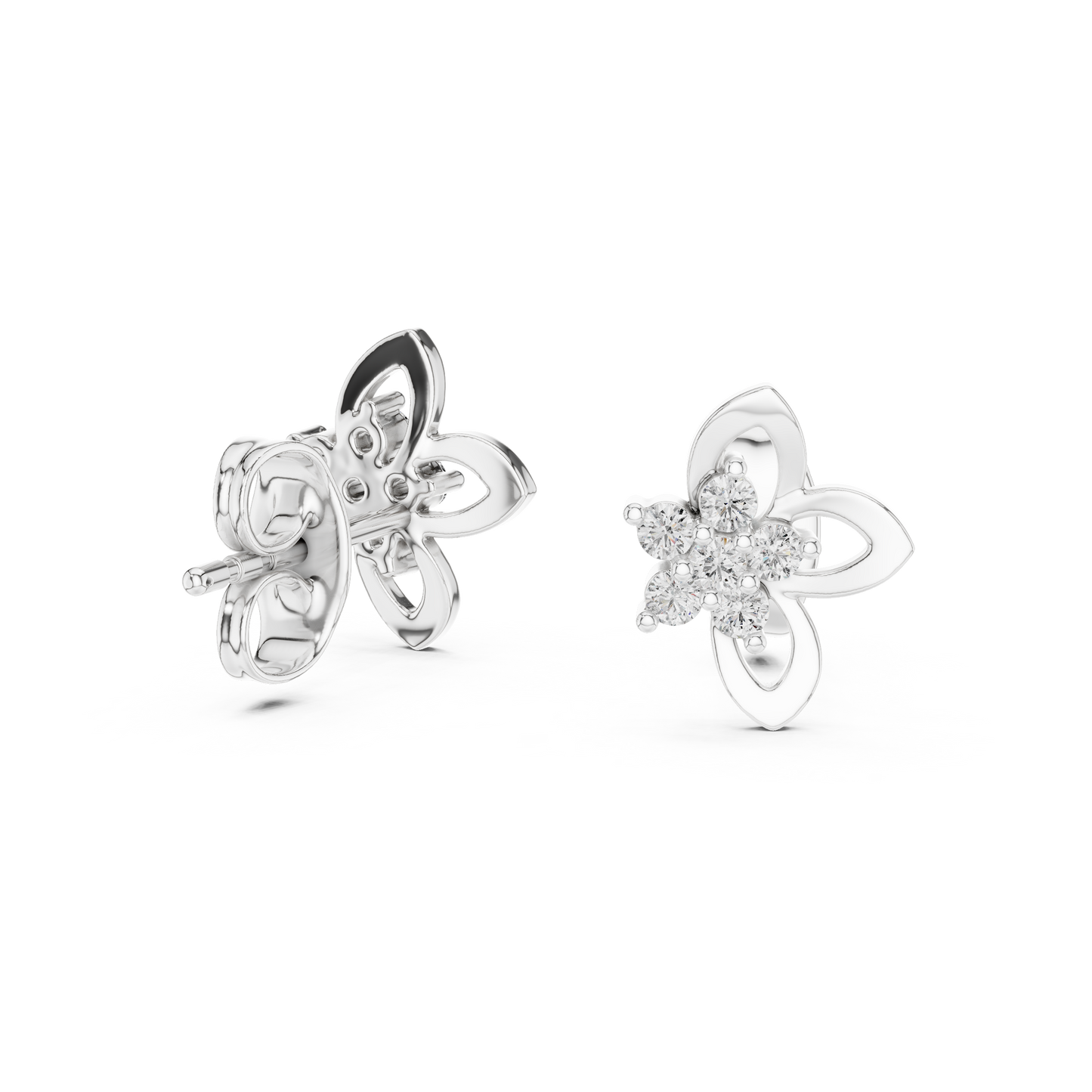 Premium Butterfly Earrings with Diamonds | Fine Gold Jewelry Gift