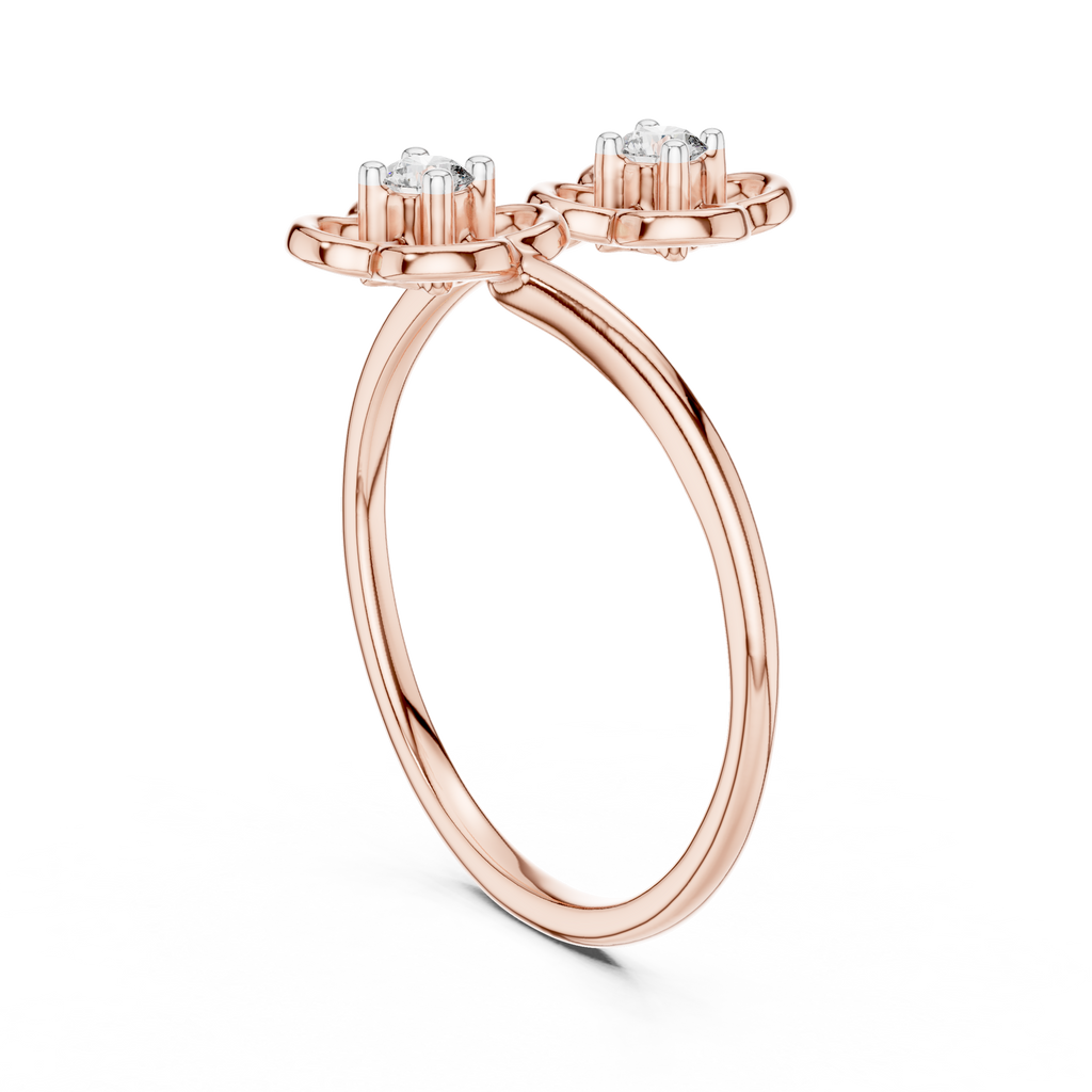 Luxe Floral Open Ring