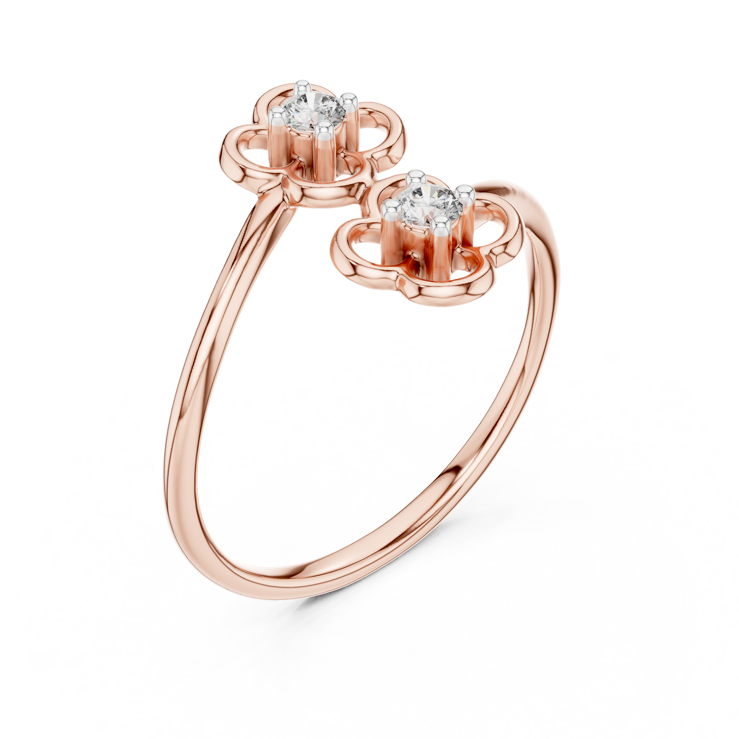 Luxe Floral Open Ring