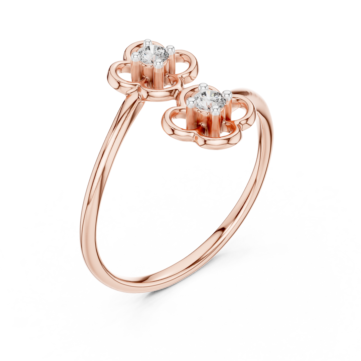 Luxe Floral Open Ring