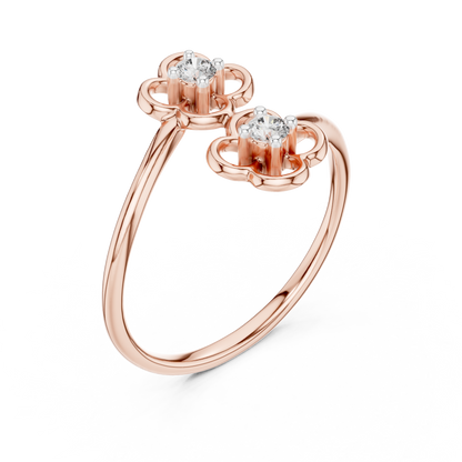 Luxe Floral Open Ring
